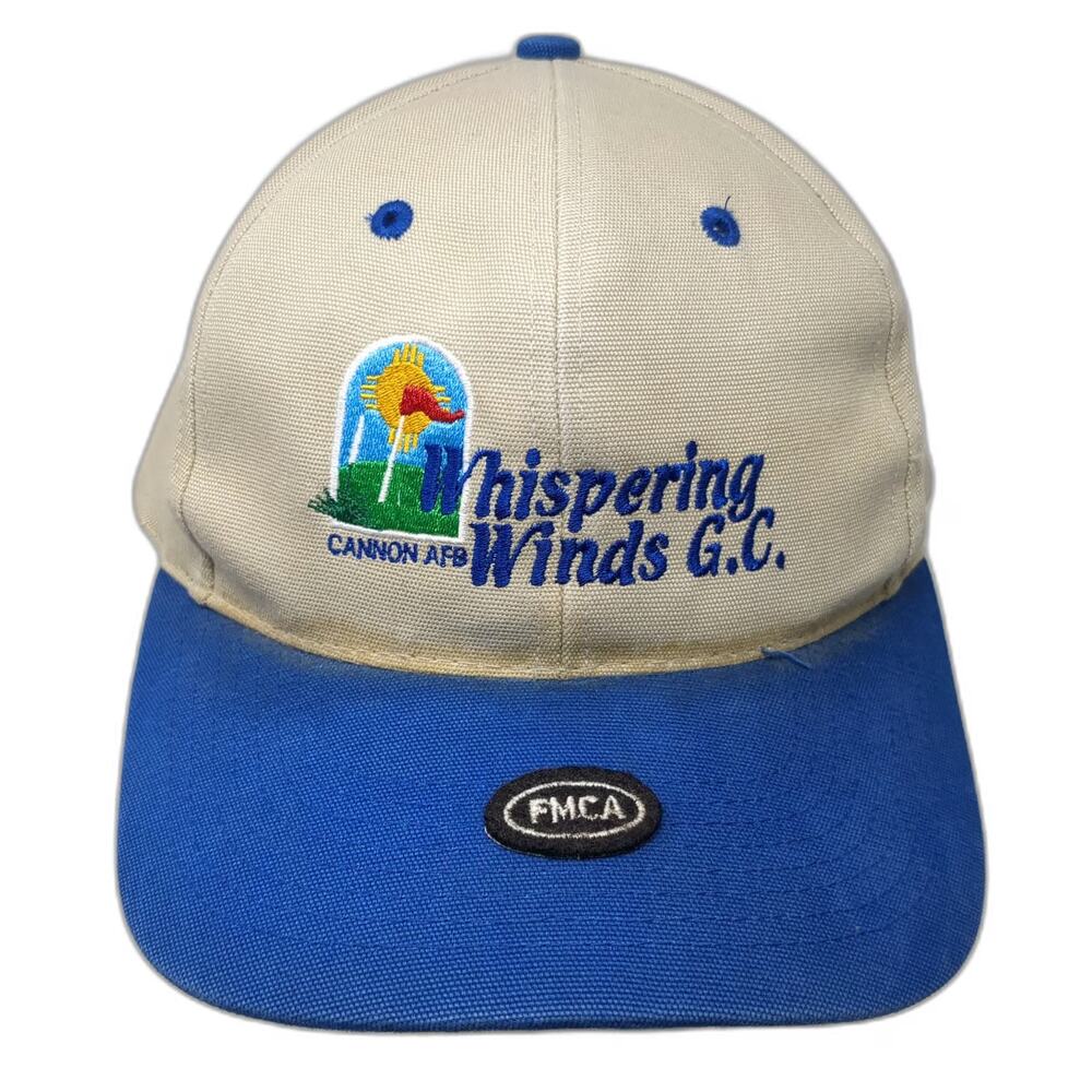 Luna Pier Baseball Cap Beige OS Cannon AFB Whispering Winds Golf Course FMCA Hat